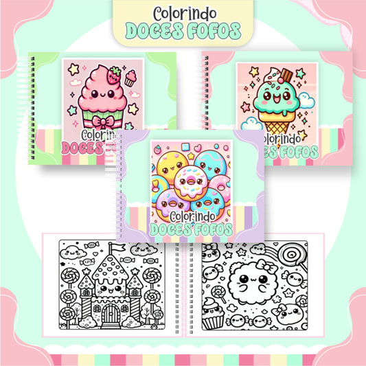 Livro de Colorir Doces Fofos